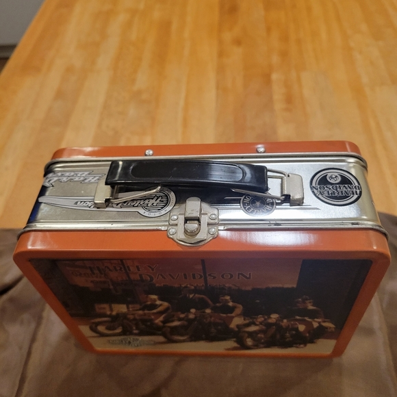 🏍EUC~ HARLEY-DAVIDSON VINTAGE METAL LUNCH BOX - Picture 4 of 6
